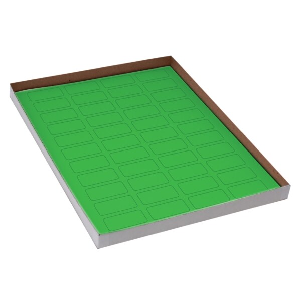 Patient Charge Laser Sheet - 44 labels/sheet 13/16" x 1-7/10" Green